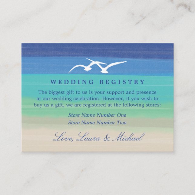 Sunset Romance | Gift Registry Enclosure Card (Front)