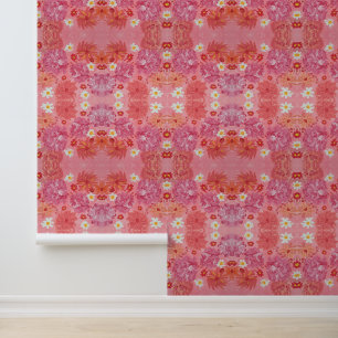 Sunset Rose Floral Peel and Stick Wallpaper