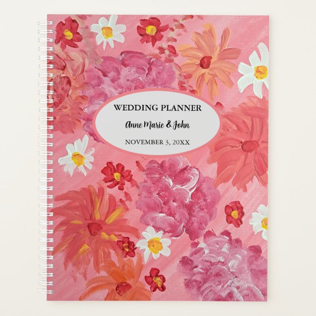 Sunset Rose Floral Wedding Planner (Front)
