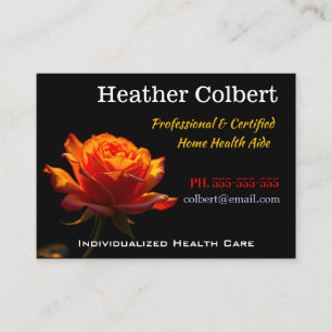 Sunset Rose Professional Caregiver  Business Card