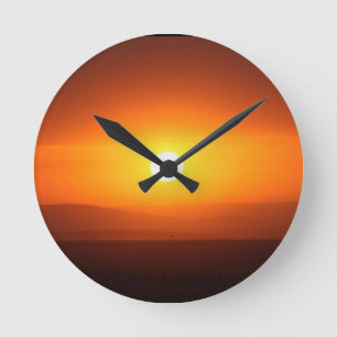 sunset round clock