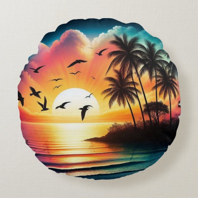 Sunset Round Cushion (Front)