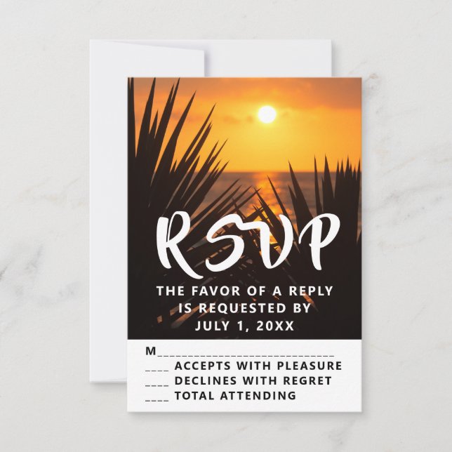 Sunset RSVP Card (Front)