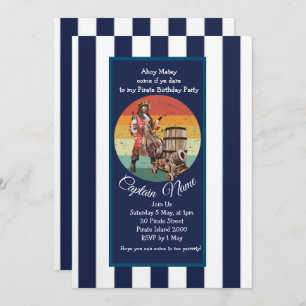 Sunset Rum Party Pirate Invitation