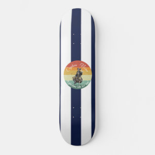Sunset Rum Skeleton Party Pirate  Skateboard