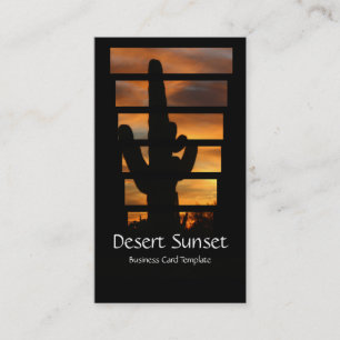 Sunset Saguaro Cactus - Desert Arizona Business Card
