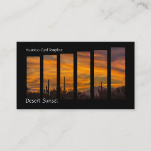 Sunset Saguaro Cactus - Desert Arizona Business Card