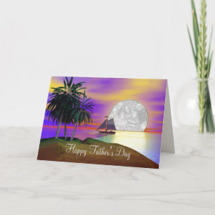 Sunset Sail Father's Day (photo frame) Card