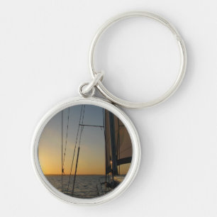 Sunset Sail Key Ring