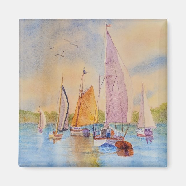 sunset sail magnet (Front)
