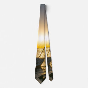 Sunset Sailboat Shipwreck Gulf Breeze FL Tie