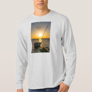 Sunset Sailboat Shipwreck Gulf Breeze Long Sleeve T-Shirt