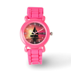 Sunset, Sailing Boat in The Sea-39186 Watch