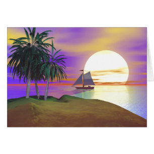 Sunset Sailing Card