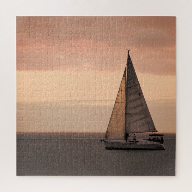 Sunset Sailing Cruise - 20x20 - 676 pcs. Jigsaw Puzzle (Vertical)