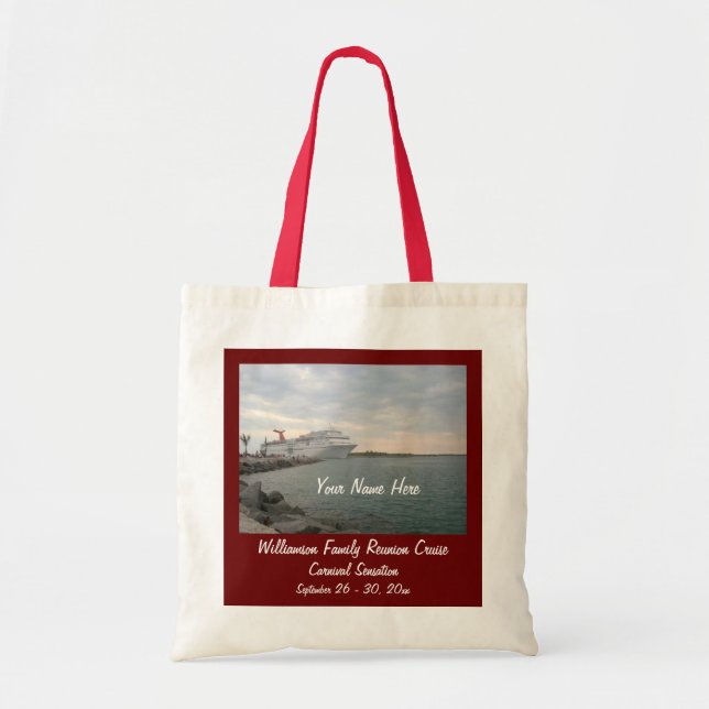 Sunset Sailing Custom Cruise Swag Tote Bag (Front)