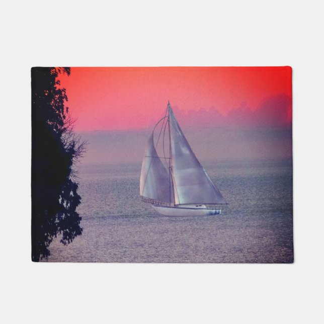 Sunset Sailing  Doormat (Front)
