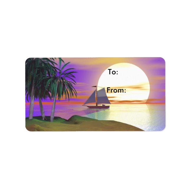 Sunset Sailing Label (Front)