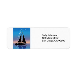 Sunset Sails with Holiday Lights