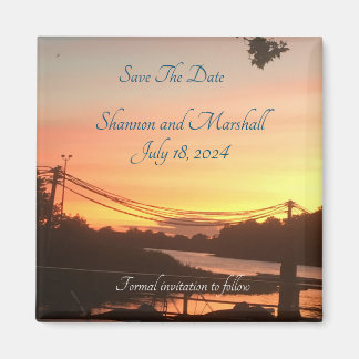 Sunset Save The Date Magnet