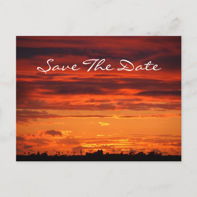 Sunset "Save The Date" Postcard (Front)