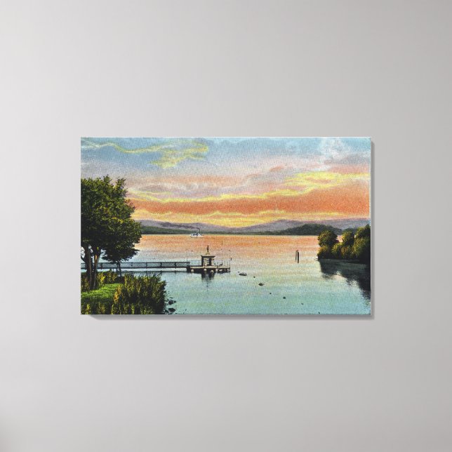 Sunset Scene on the Lake Canvas Print (Front)