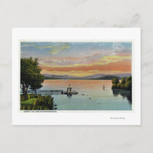 Sunset Scene on the Lake Postcard