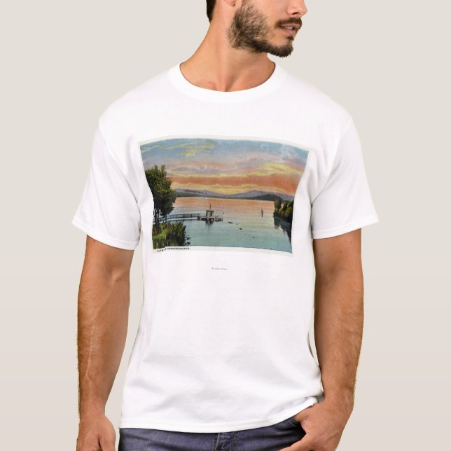 Sunset Scene on the Lake T-Shirt (Front)
