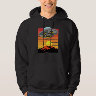 Sunset Sci Fi Alien Unidentified Flying Object Mou Hoodie