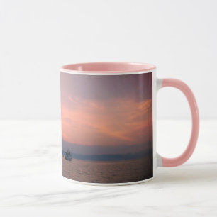 Sunset Sea Black 325 ml Ringer Combo Mug