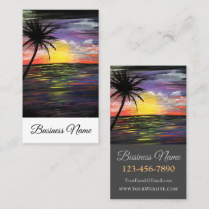 Sunset Sea Business Card
