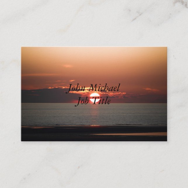 Sunset Sea Design Business Card (Front)