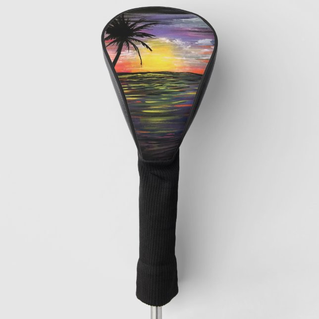 Sunset Sea Golf Head Cover (Front)