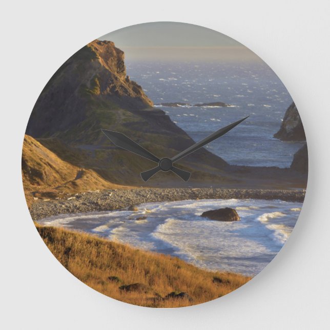 Sunset, Sea Stacks, Sisters, Oregon Coast Large Clock (Front)