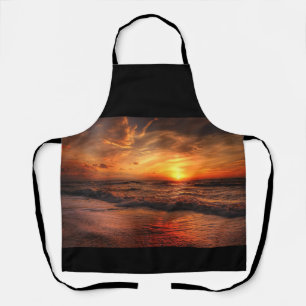 Sunset Sea Waves Apron