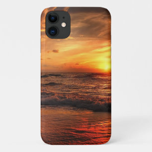 Sunset Sea waves iPhone 11 Case