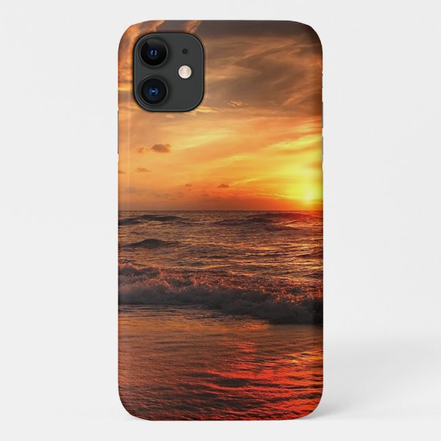 Sunset Sea waves Case-Mate iPhone Case (Back)