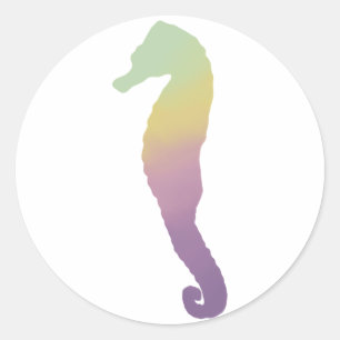 Sunset Seahorse Gradient Sticker