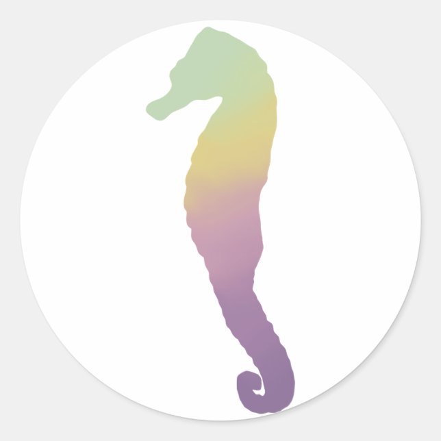 Sunset Seahorse Gradient Sticker (Front)