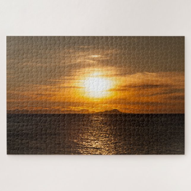 Sunset Seascape photograph Jigsaw Puzzle (Horizontal)