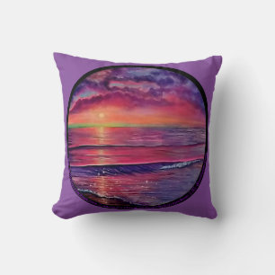 Sunset Seascape Throw Pillow