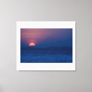 Sunset seen  canvas print