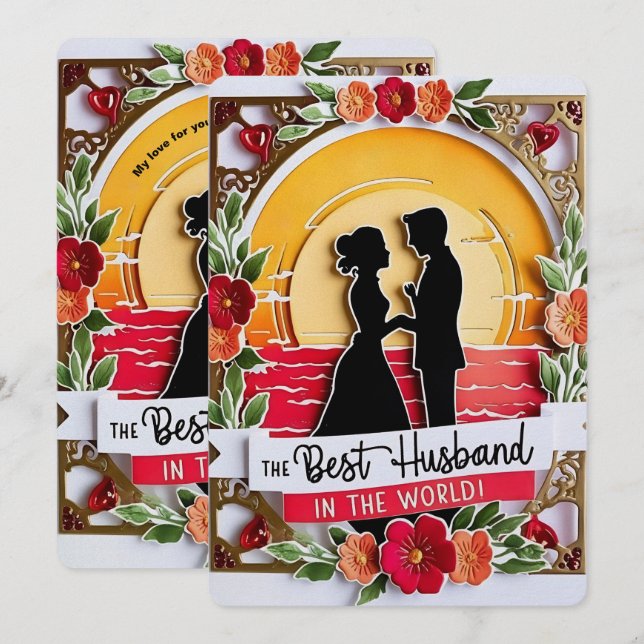 "Sunset Serenade" Best Husband Card   (Front/Back)