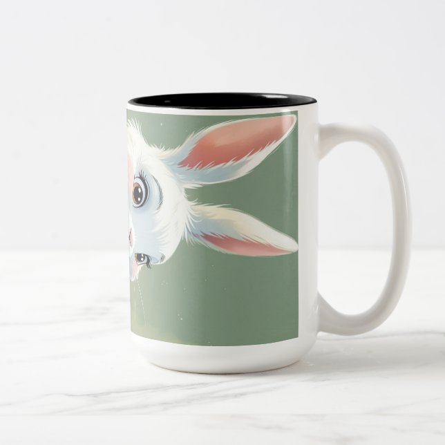 Sunset Serenade: Grazing Giraffes on the Savanna" Two-Tone Coffee Mug (Right)