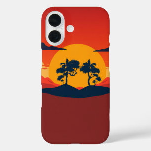 Sunset Serenity: A Peaceful Desert Scene iPhone 16 Case