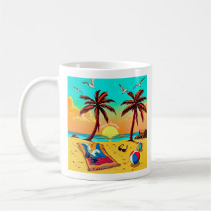 Sunset Serenity: A Tropical Beach Holiday Coffee Mug