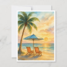 Sunset Serenity Beach Post Card