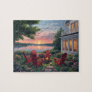 Sunset Serenity by the Lake Jigsaw Puzzle