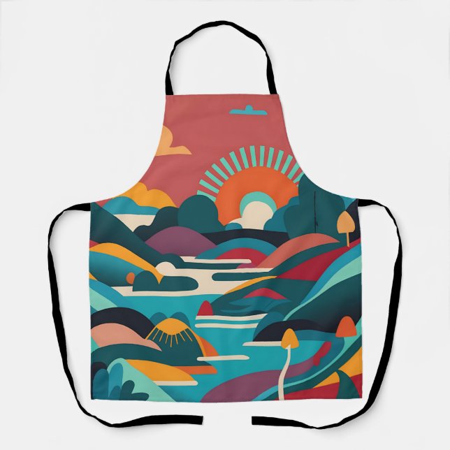 Sunset Serenity by the River Apron (Front)