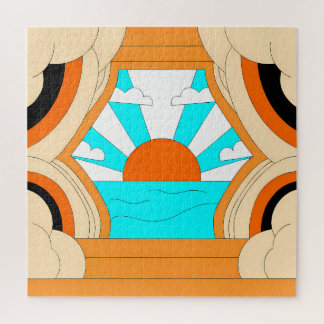 Sunset Serenity Canvas - Stunning Art Print Jigsaw Puzzle